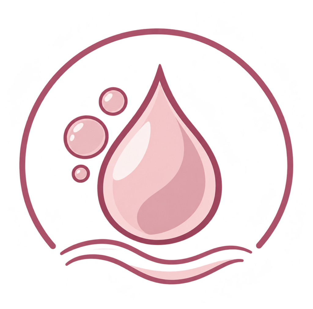 minimalistisches tropfen icon in rosa